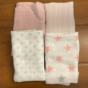 Bundle of (4) Aden + Anais Muslin Blankets-Great Condition